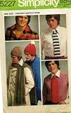 Simplicity Pattern Crochet Men's Hats, Scarves, Ties and Dickey