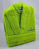 Lime Green 100% Cotton Terry Towelling Bathrobe - Free Size