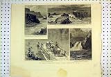 1888 SHOSHONE WATER FALL IDAHO AMERICA SNAKE RIVER MILL