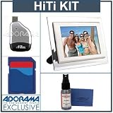 HiTi K65 High-Definition 7 LCD Digital Photo Frame Kit, (Pearl White) with 2 GB SD Memory Card, Ultra Slim USB 2.0 Card Reader, Purosol Plasma  LCD Cleaning Kit