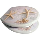 Starfish MDF Novelty Toilet Seat with Metal Bar Hinge