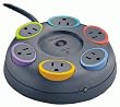 Kensington 62634 SmartSockets 6-Outlet 16 Foot Cord Table Top Circular Color Coded Power Strip and Surge Protector