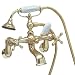 JT-1010-BRASS - Victorian Detail Tub Filler w/ Telephone Hand Shower Spray