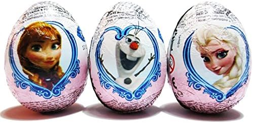 (3 Egg) Disney Pixar Frozen Chocolate Surprise Inside, Free Gift