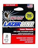 Eagle Claw Tackle Lazer Smooth Mono 25lb Test 275yd Spool Clear