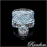 RANDOM SKULL RING��SLV��L.SAPPHIRE