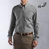 Cutter & Buck Philadelphia Eagles Men's Collegiate Check Woven Long Sleeve Shirt