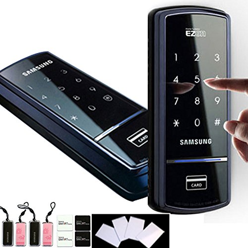 SAMSUNG SHS-1321 digital door lock keyless touchpad security EZON + 4pcs of RFID Cards + 4pcs of Key Tags + 4pcs of Sticky Key Tags