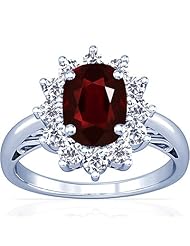 18K White Gold Cushion Cut Ruby Ring With Sidestones (GIA Certificate)