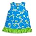 Banana Cabana by Plum Pudding - Toddler Girls Sleeveless Dress, Turquoise, Lime