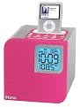 iHome Spacesaver Dual Alarm Clock Radio for iPod - Pink (IH12P)