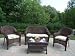 Oakland Living Resin Wicker Outdoor Seating Set with Loveseat in Coffee