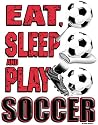 Eat Sleep Play Soccer Short Sleeve T Shirt, youth med
