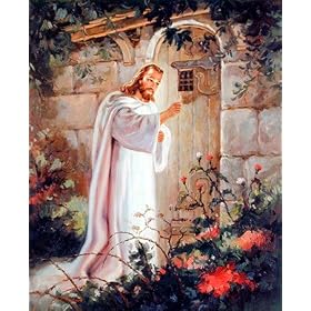 Jesus Knocking On Your Door # 2 Art Poster Print - 20" X 16"