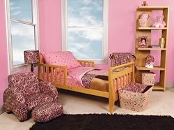 TODDLER BEDDING 4PC-SAFARI PINK
