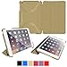 roocase iPad Mini 3 Case - Optigon 3D iPad Mini Slim Shell Case Smart Cover - with Sleep / Wake Function [Features Landscape and Typing Stand] for Apple Mini 3, 2 and 1, Champagne Gold