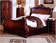Cherry Finish King Sleigh Bed