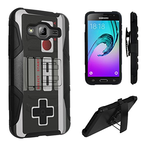 Galaxy J3 Case, DuroCase ® Hybrid Dual Layer Combat Armor Style Kickstand Case for Samsung Galaxy J3 SM-J320 (Released in 2016) - (Game Controller)