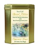 Tea Of Life Special Edition Peppermint Ginger Herbal Blend Flavor, 25-Count Tetra Tea Bag 1.8-Ounce Tins (Pack of 3)