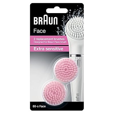 Braun Face 80S Extra Sensitive Brush Refills (Multicolor, Pack of 2)