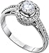 Incredible 3/4 ctw Diamond Engagement Ring 14k. White Gold " Size 7 "
