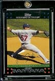 2007 Topps #321 Johan Santana Minnesota Twins Baseball Card - Mint Condition - Shipped in Protective Display Case!