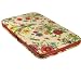 Spring Floral Print on White Flat Wallet in Your Choice of Trim Colors (Red trim)