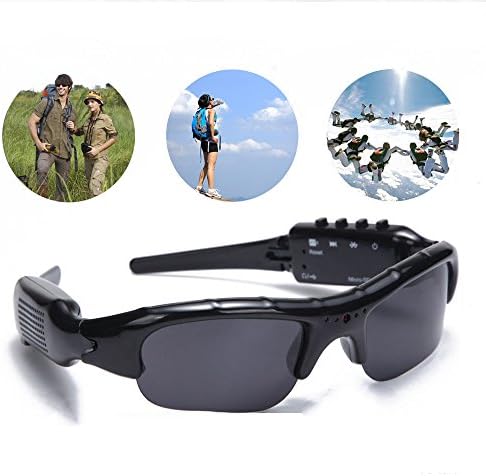 HOLLOLILY Camera Bluetooth MP3 Sunglasses Handsfree Headset For Riding Driving Fishing Running and All Outdoor Activities