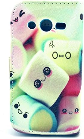Bayke Brand / New Samsung Galaxy Avant Case , Galaxy Core LTE 4G Case , Cute Kawaii Marshmallows Pattern - PU Leather Wallet Case for Samsung Galaxy Core LTE 4G G386F,Samsung Galaxy Avant G386T