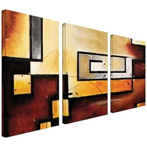 Amazon.com: Art Wall 3-Piece Abstract Modern Gallery Wrapped Canvas Art
