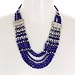 Party Fashion Necklace Blue Costume Jewelry Handcrafted In India