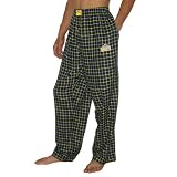 Mens NBA Denver Nuggets Plaid Cotton Thermal Sleepwear / Pajama Pants - Blue & Yellow (Size: XL)