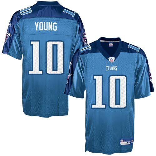  Vince Young Tennessee Titans #10 Replica Reebok NFL Football Jersey (Light Blue)