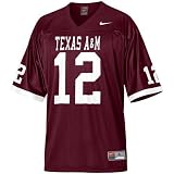 Nike Texas A&M Aggies #12 Maroon Juvenile Replica Football Jersey