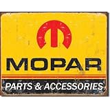 Mopar Parts and Accessories Distressed Retro Vintage Tin Sign