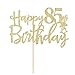 Gold Glitter Happy 85th Birthday Cake Topper,Hello 85, Cheers to 85 Years,85 & Fabulous Party Decoration