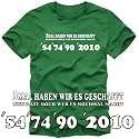 Coole-Fun-T-Shirts Herren T-Shirt 3 Mal haben wir es geschafft 54 74 90 Fußball Weltmeisterschaft