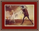 "Giraffes And Telephones" by Salvador Dali - Framed Artwork