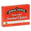 Crown Prince Smoked Oysters in Cottonseed Oil;3.75-Ounce Cans (Pack of 24)