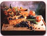LAMPS BEAUTIFUL Fine Art Glass Cutting Board--Grapes