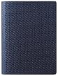 Woven Embossed Leather Journal, Ruled Pages, 5x7", Navy