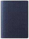 Woven Embossed Leather Journal, Ruled Pages, 5x7", Navy