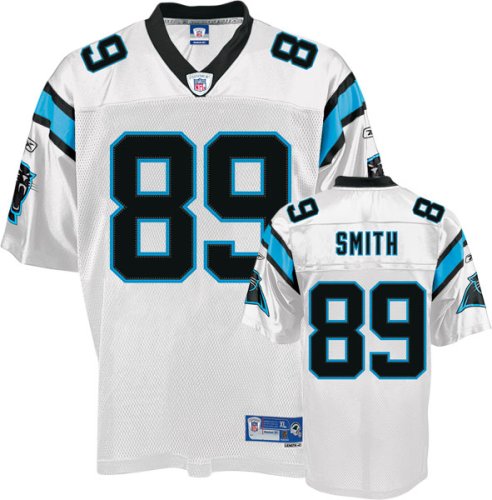 Steve Smith White Reebok NFL Premier Carolina Panthers Jersey - XX-Large