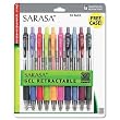 Zebra's Sarasa Gel Retractable Pen 0.7mm Assorted 10 Pack (46881)
