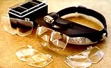 Modelcraft Headband Magnifier with 4 lenses & light - Black