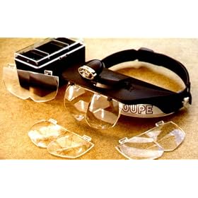 Modelcraft Headband Magnifier with 4 lenses & light - Black