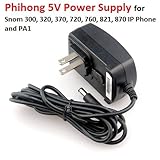 Snom OEM 5V Power Supply for Snom 300, 320, 360, 370, 720, 760, 821, 870 IP Phone and PA1 made by Phihong