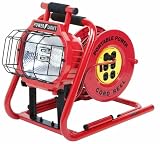 Cord Reels: Designers Edge L-5309 Pro-Series Two-Light 600-Watt Halogen Worklight with Portable Power Station Cord Reel
