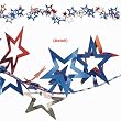 Red White and Blue Jumbo Stars Wire Garland 12ft