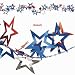 Red White and Blue Jumbo Stars Wire Garland 12ft